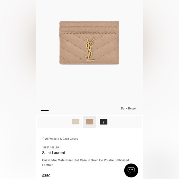 YSL Card Holder Monogram Matelasse Leather - Picture 10 of 10